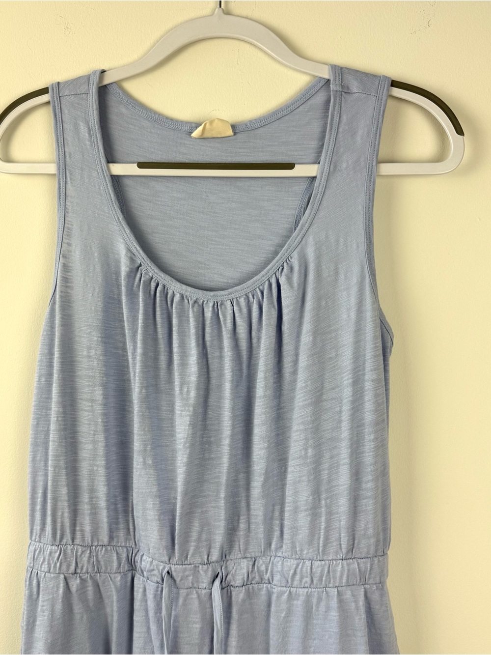 Pact Organic Cotton Relaxed Slub Tank Maxi Dress Light Blue Periwinkle - Picture 3 of 9